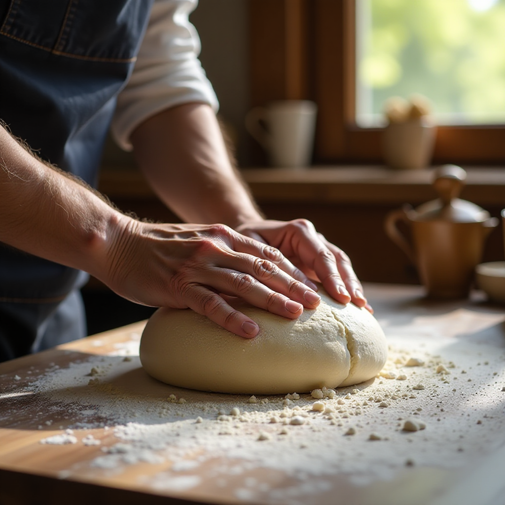 Kneading Dough for Homemade Bread for Beginners