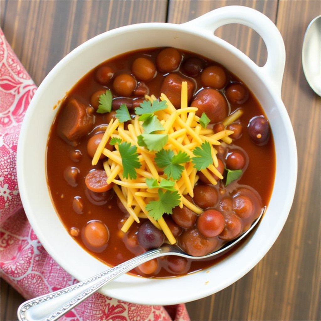 Slow Cooker Chili with Toppings